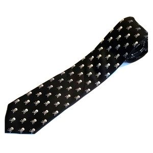 Mens Tie George Skull and Crossbones. 150cm. 3 in.